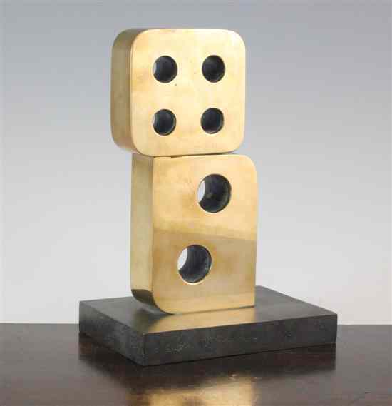 Appraisal: Dame Barbara Hepworth - polished bronze Two Forms Domino Exhibited