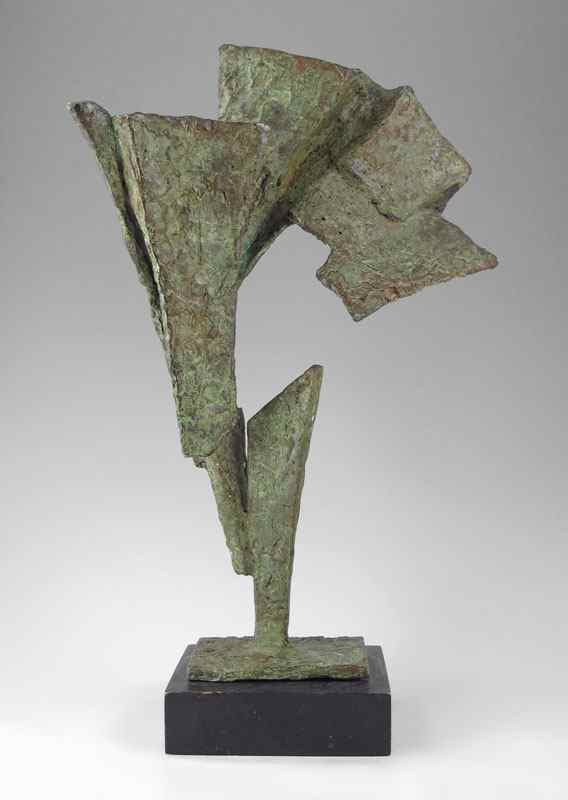 Appraisal: EMERY Lin American - Untitled Abstract Sculpture Bronze '' h