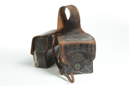 Appraisal: MEDICAL SADDLE BAGS American th century Pair of leather doctor's