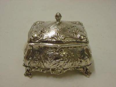 Appraisal: A VICTORIAN TRINKET CASKET Berthold Muller import marks for London