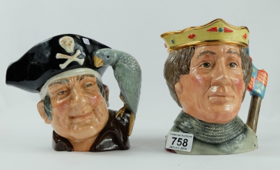 Appraisal: Royal Doulton Large Character Jugs Long John Silver D and