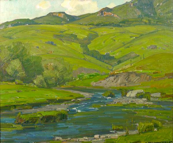 Appraisal: William Wendt American - Rushing onward signed 'William Wendt' lower