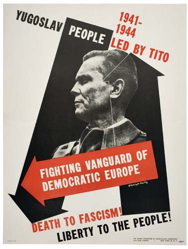 Appraisal: EDWARD MCKNIGHT KAUFFER - YUGOSLAV PEOPLE DEATH TO FASCISM LIBERTY