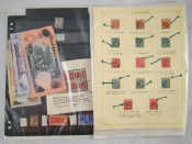 Appraisal: Philately Two pages of postage error stamps George V and