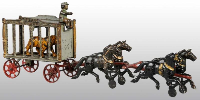 Appraisal: Cast Iron -Horse Royal Circus Wagon Toy Description Includes one