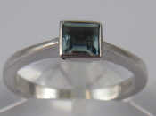 Appraisal: A carat white gold aquamarine ring aquamarine approx x mm