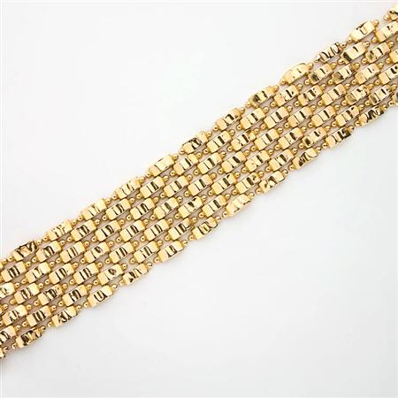 Appraisal: Wide Gold Bracelet Estimate -