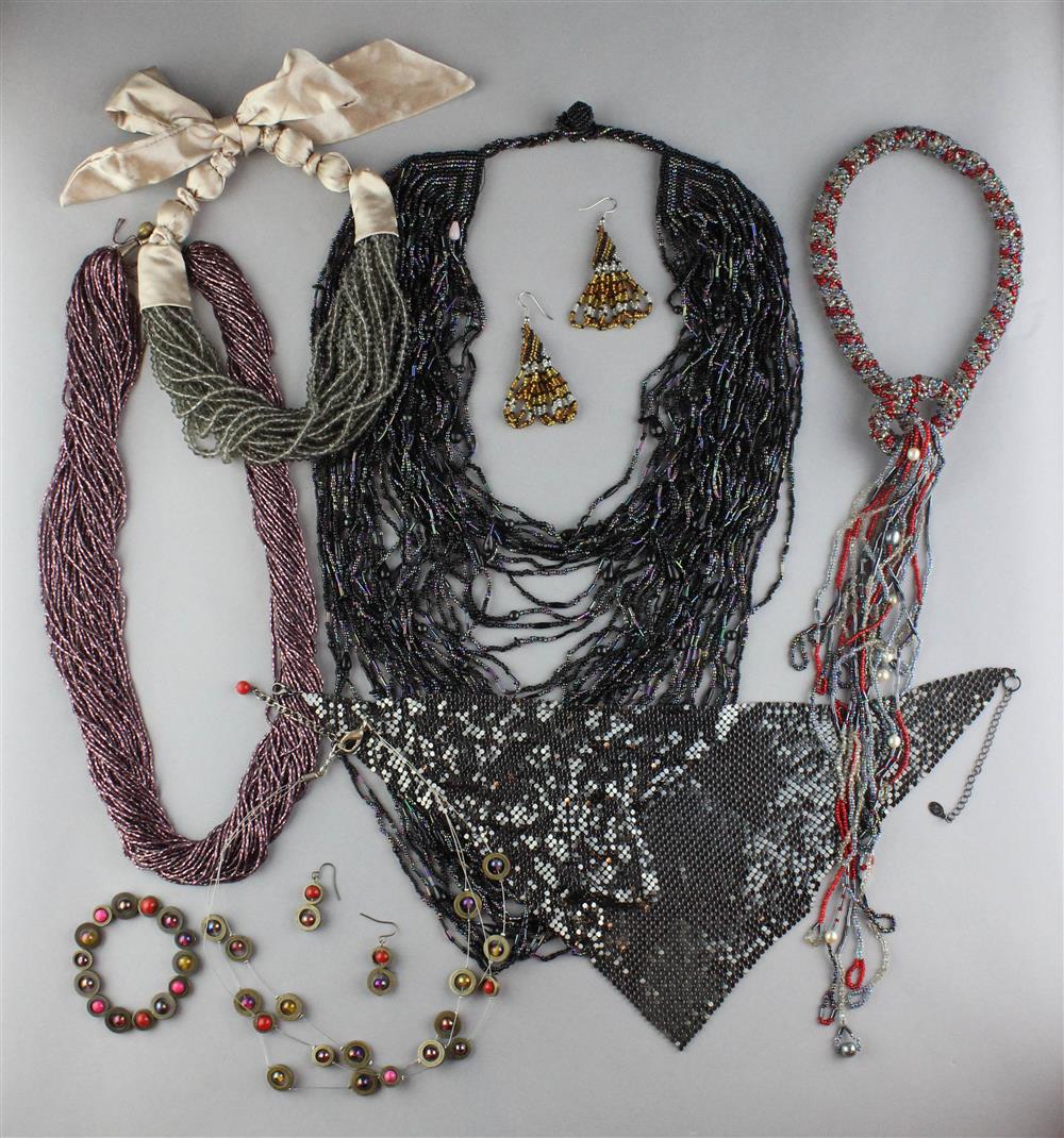 Appraisal: LARGE GROUP OF NECKLACES AND OTHER ITEMS a Lydell of