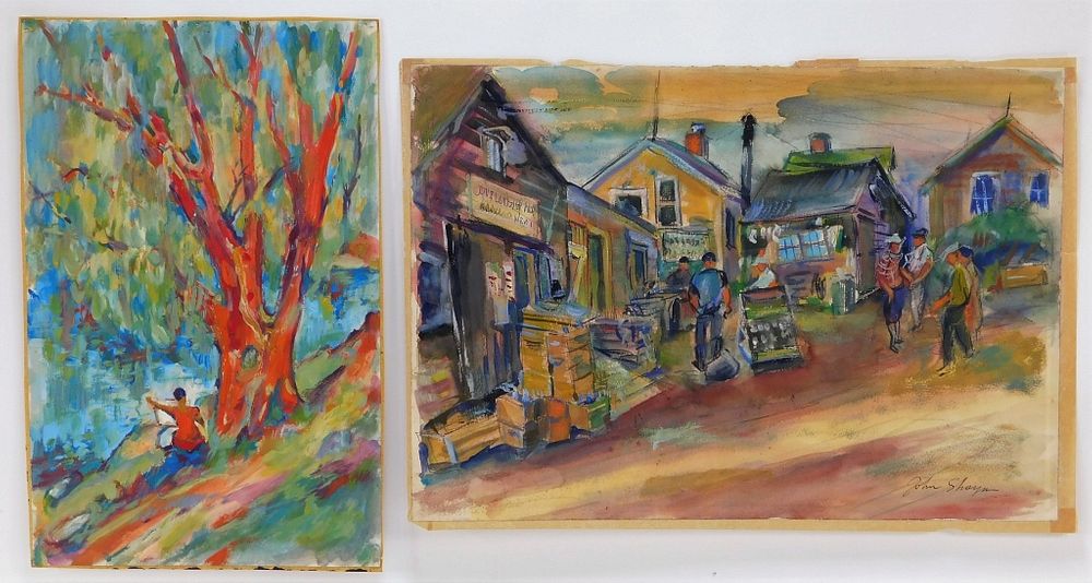 Appraisal: PC John Shayn Ogonquit Maine WC Painting Group New York