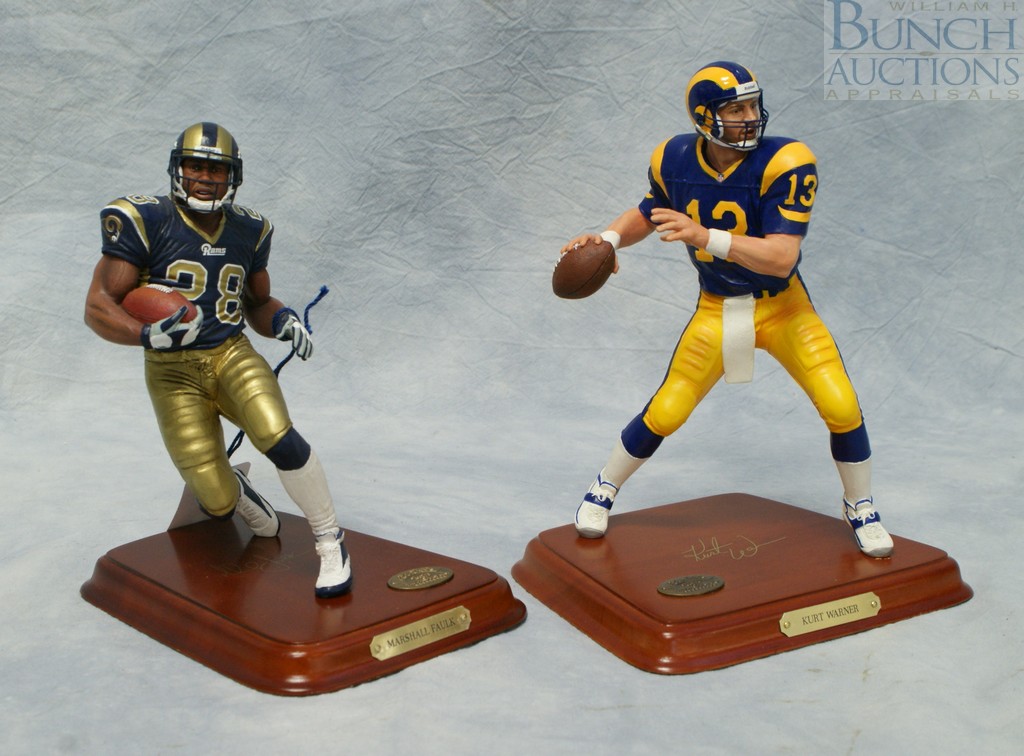 Appraisal: Danbury Mint St Louis Rams football figures Kurt Warner Marshall