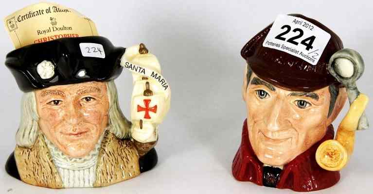 Appraisal: Royal Doulton Small Character Jugs Christopher Columbus D and The