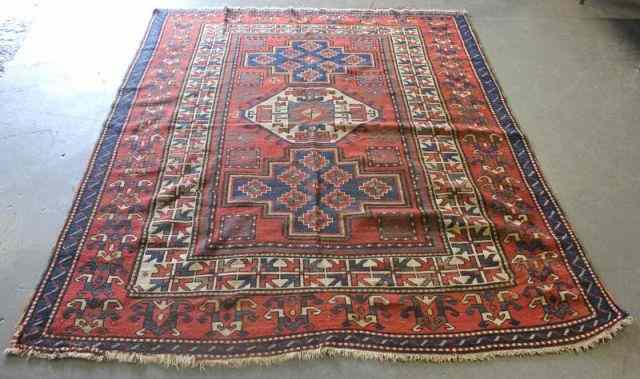 Appraisal: Kazak Style Handmade Rug From a New Hyde Park NY