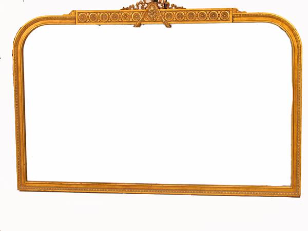 Appraisal: A Louis XVI style gilt and carved wood mirror height