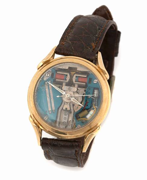 Appraisal: A k gold Bulova wristwatch with tuning-fork escapement Accutron Spaceview