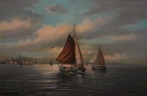 Appraisal: Paula Kramer American b Seascape by Paula Kramer oil on