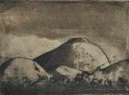 Appraisal: George Eddy born The Olga's Central Australia etching and aquatint