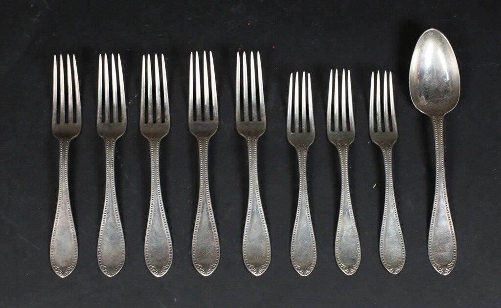 Appraisal: pieces Tiffany Co sterling silver flatware dessert forks serving spoon