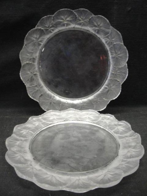 Appraisal: LALIQUE Serving Plates From a Larchmont estate