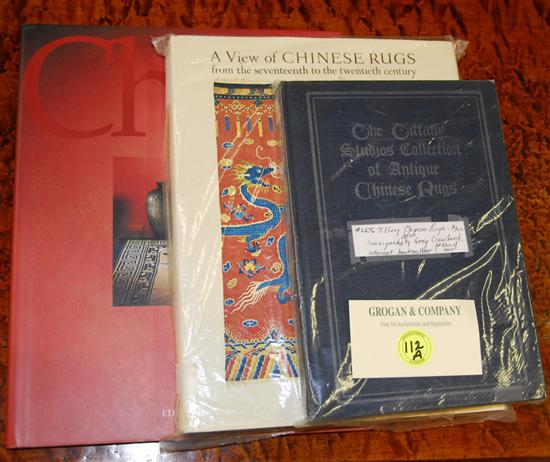 Appraisal: THREE BOOKS ON ANTIQUE CHINESE RUGS including China Antique Rugs