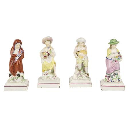 Appraisal: Set of Four English Pearlware Figures Estimate -