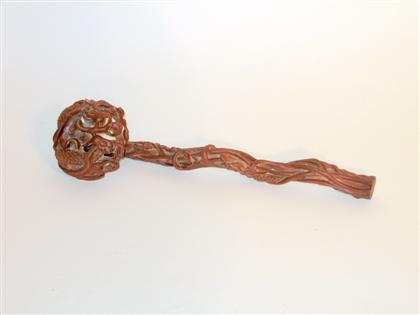 Appraisal: Chinese boxwood ruyi scepter late qing dynasty republic period L