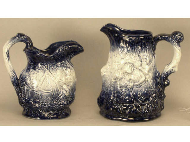 Appraisal: Collection of Burleigh ironstone pouring pitchers Gypsies Encampment and Babies