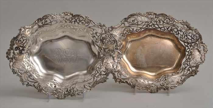 Appraisal: PAIR OF GORHAM SILVER BASKETS APRIL Each with crescent mark