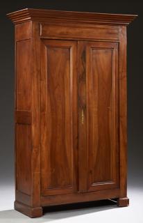 Appraisal: Louis Philippe Carved Walnut Armoire th c the stepped ogee