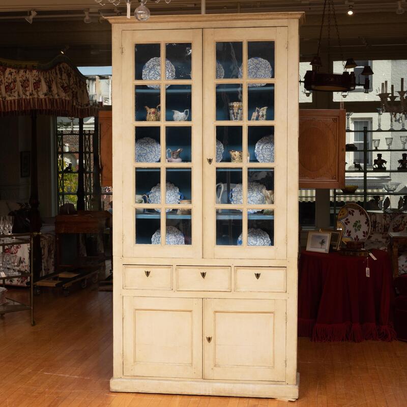 Appraisal: Directoire Style Painted Cabinet In two parts ft in x