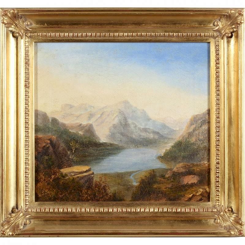 Appraisal: Hudson River School Landscape Painting th century oil on canvas