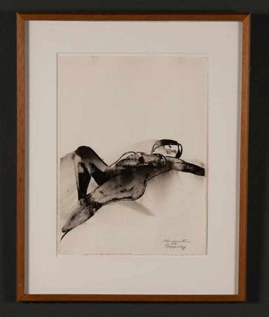 Appraisal: Matsumi Kanemitsu American - Reclining Nude monoprint on paper signed