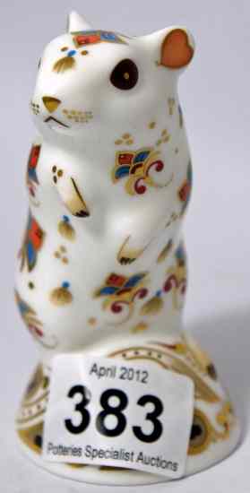 Appraisal: Royal Crown Derby Paperweight Gerbil Boxed