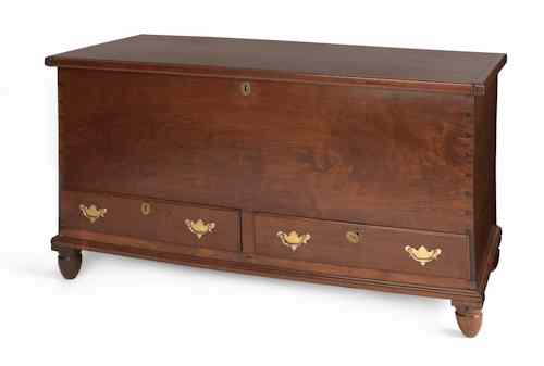 Appraisal: Pennsylvania cherry blanket chest early th c h w