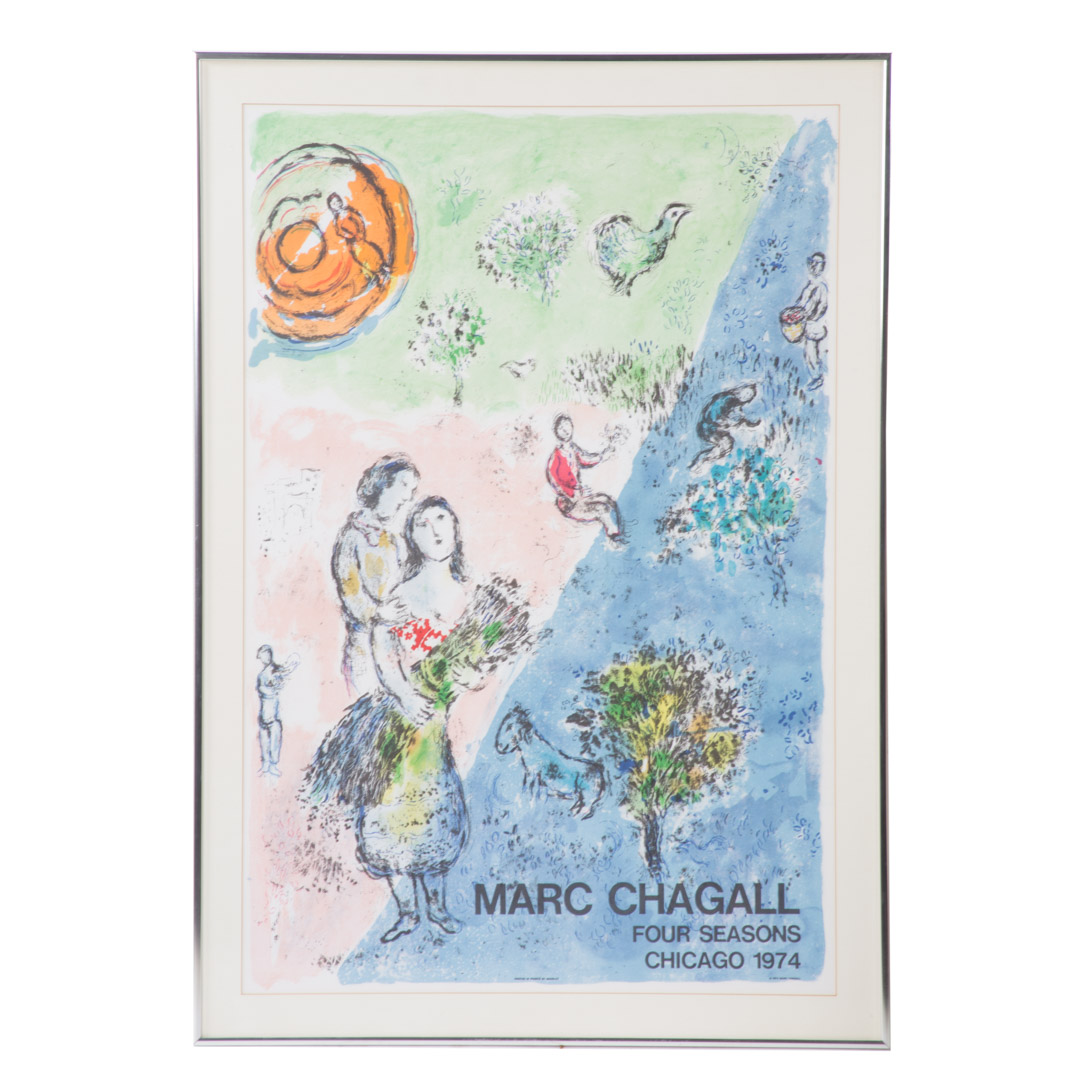 Appraisal: After Marc Chagall Four Seasons offset litho Russian French -