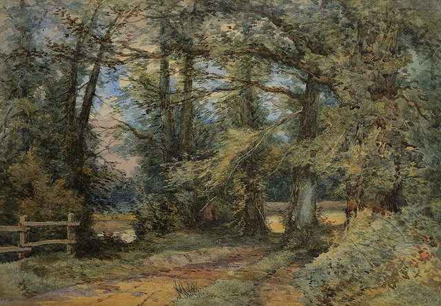 Appraisal: Late th Century English SchoolPath through the woods watercolour cm