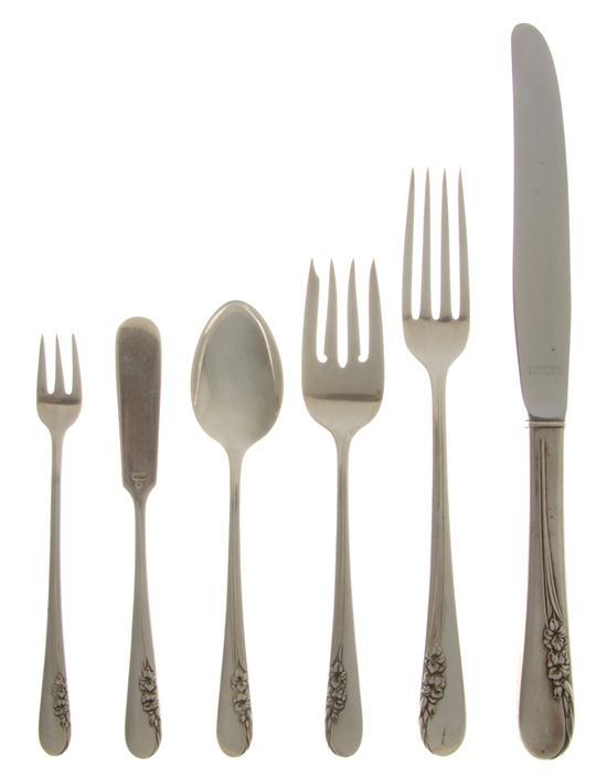 Appraisal: n American Sterling Flatware Service for Twelve International in the