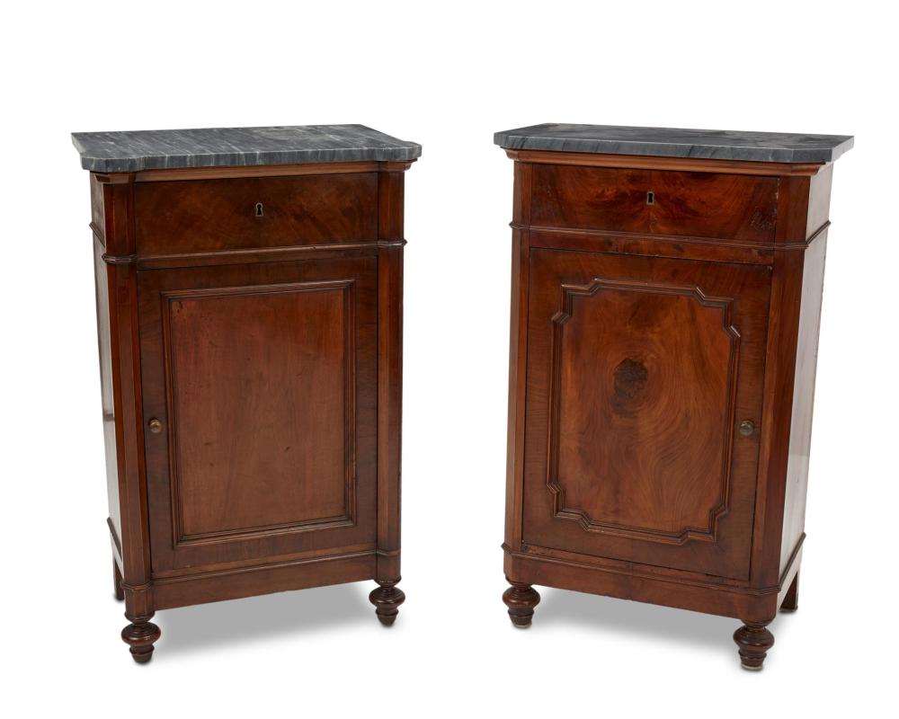 Appraisal: A near-pair of Italian walnut commodes Late th early th