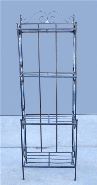 Appraisal: Metal four-tiered plant shelf as-is condition H x x approx