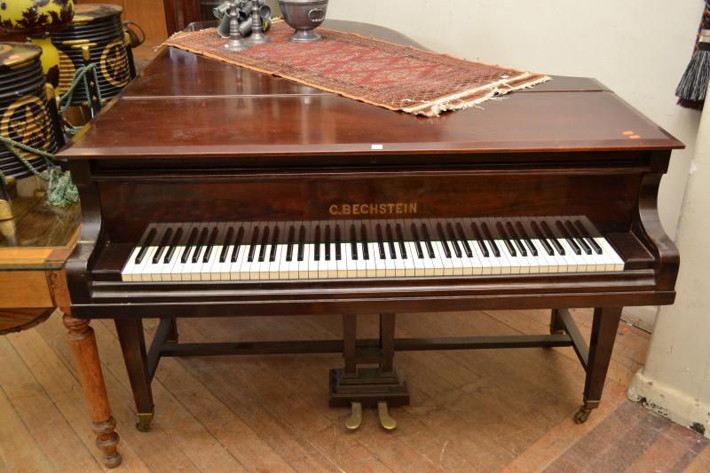 Appraisal: AN ANTIQUE BECHSTEIN ROSEWOOD VENTEROD GRAND PIANO AN ANTIQUE BECHSTEIN