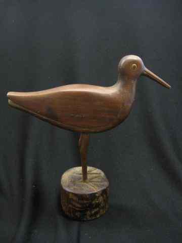 Appraisal: Henry Winter Carved Wooden Shorebird '' signed