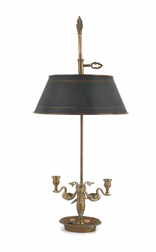 Appraisal: Brass table lamp th c h