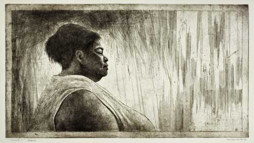 Appraisal: CHARLES WHITE - Missouri C Etching x mm x inches