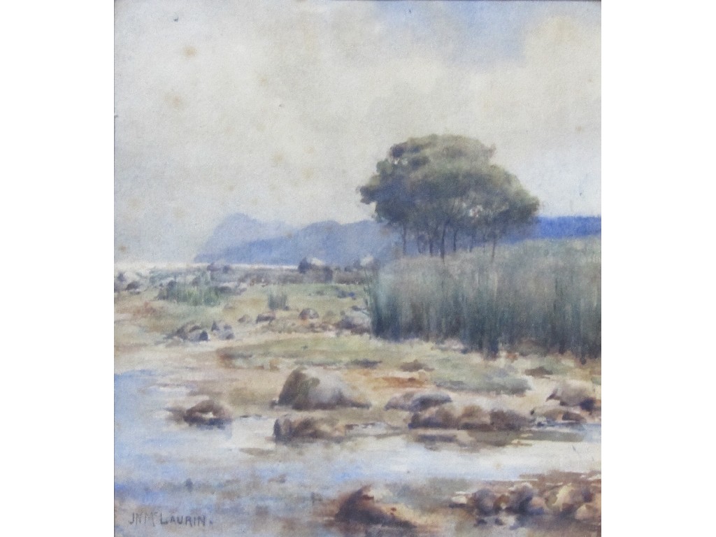 Appraisal: JAMES N McLAURIN Watercolour landscape signed