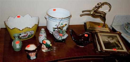 Appraisal: Group of assorted articles Two Royal Doulton china character jugs