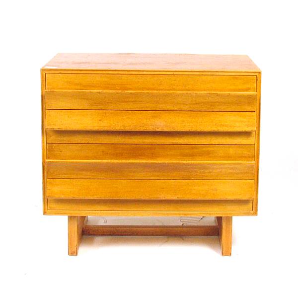 Appraisal: A Brown Saltman chest of drawers model possibly by Paul