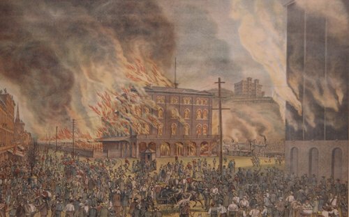 Appraisal: Burning Of Union Depot During The Railroad Riot July st