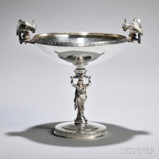 Appraisal: Gorham Sterling Silver Tazza Providence shallow bowl with a stylized