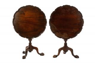 Appraisal: Pair Chippendale Style Tilt Top Pie Crust Tables American th