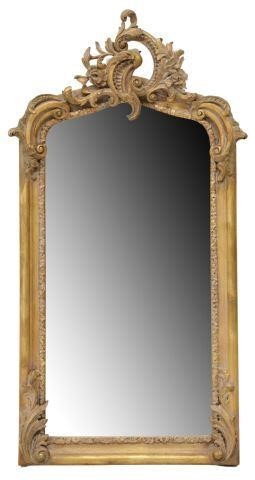 Appraisal: Louis XV style shaped giltwood and composition wall mirror th