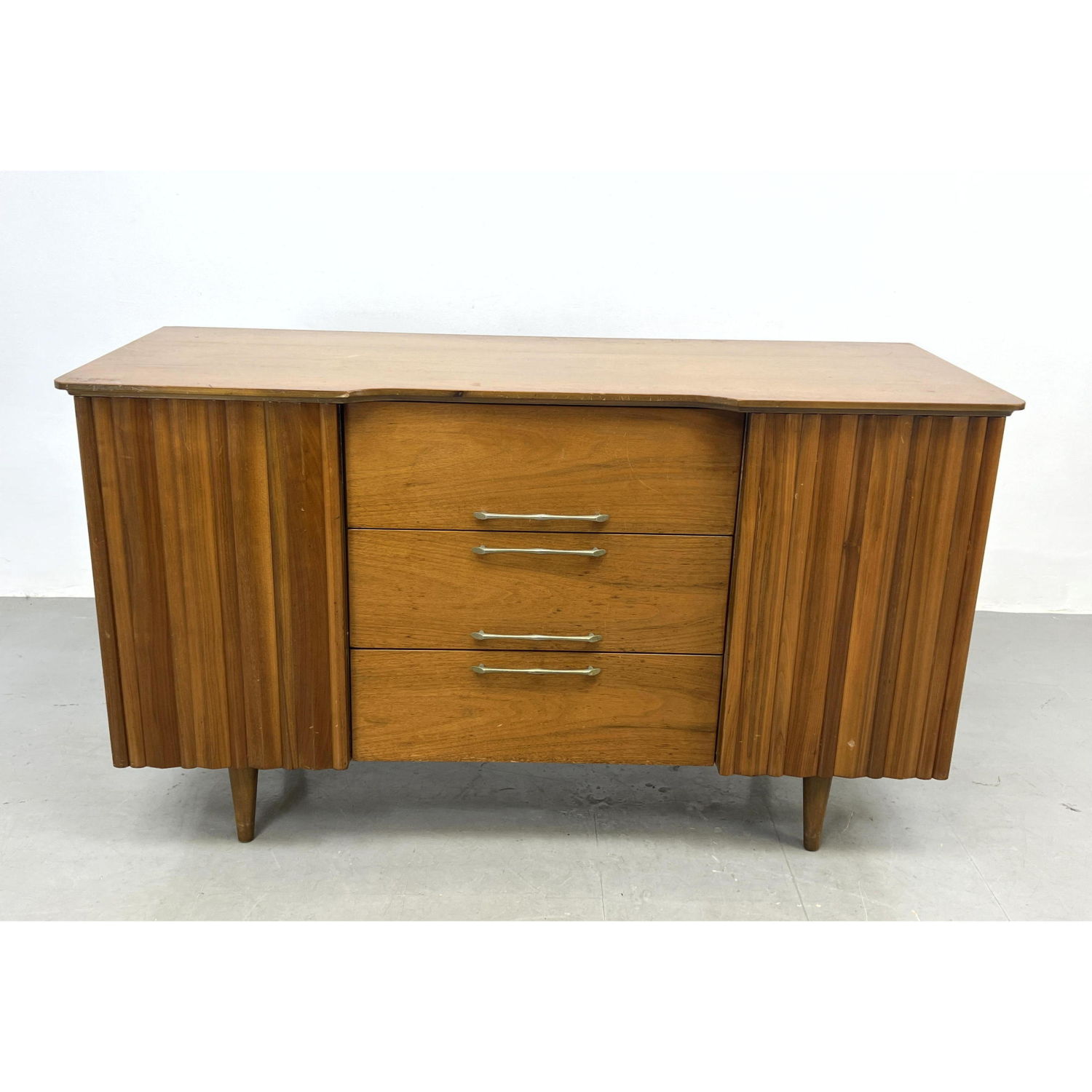 Appraisal: American Modern Walnut Credenza Sideboard Cabinet Dimensions H inches W